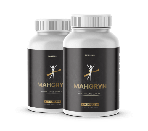 Mahgryn weight support supplement bottles